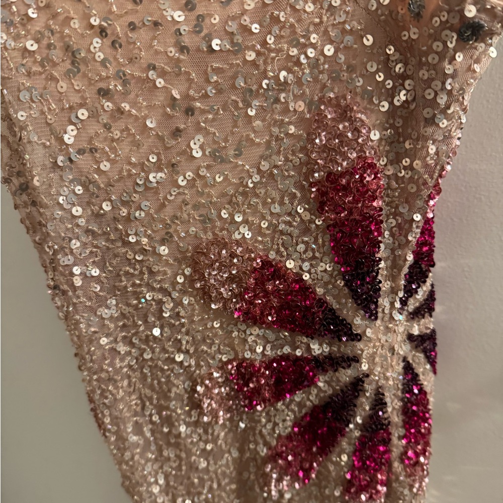 Tularosa Bellini in Cherry Blossom Sequin Mini Dress Size L - Picture 3 of 5